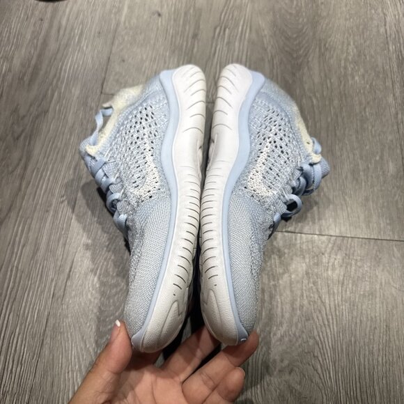 Nike Womens Free Flyknit Running Shoe Size 6.5 Hydrogen Blue Knit Sneaker 2018 - Picture 10 of 10